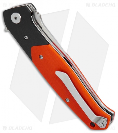 Bestech Knives Swordfish Liner Lock Knife Orange/Black G-10 (3.8" Satin)
