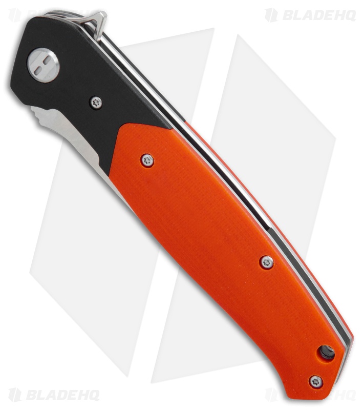 Bestech Knives Swordfish Liner Lock Knife Orange/Black G-10 (3.8" Satin)