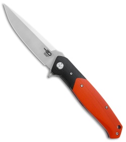 Bestech Knives Swordfish Liner Lock Knife Orange/Black G-10 (3.8" Satin)