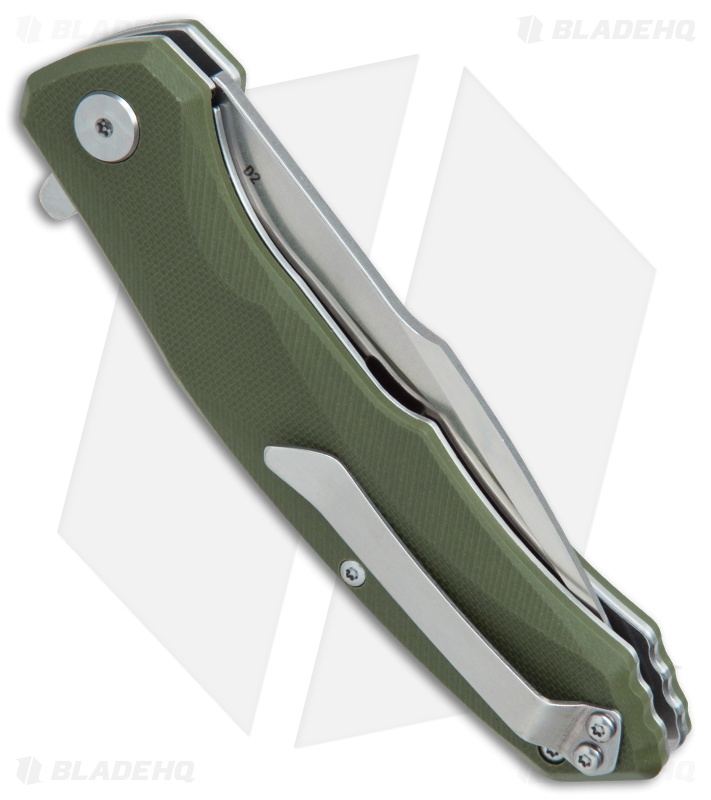 Bestech Knives Warwolf Liner Lock Knife Green G-10 (3.5" Satin)  