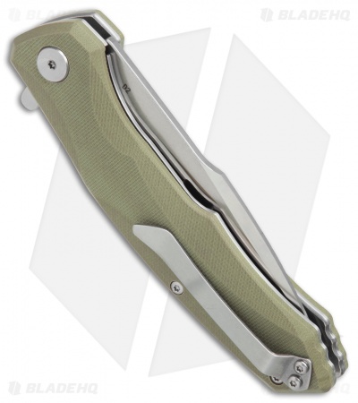 Bestech Knives Warwolf Liner Lock Knife OD Green G-10 (3.5" Satin)  