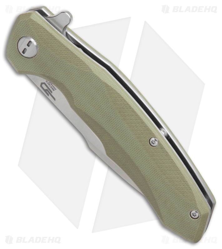 Bestech Knives Warwolf Liner Lock Knife OD Green G-10 (3.5" Satin)  