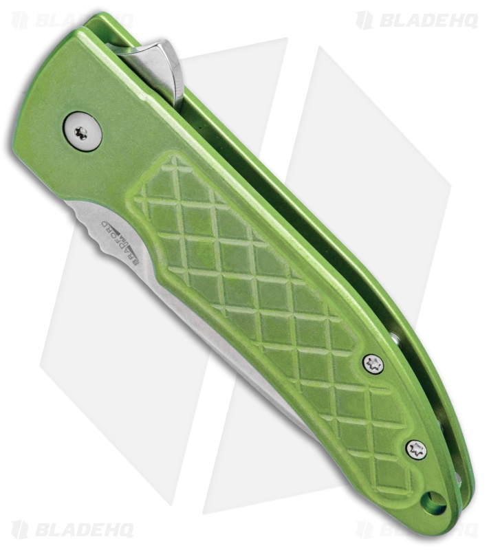 Bradford Knives Guardian3 Flipper G3F Knife Titanium Green (3" Stonewash)