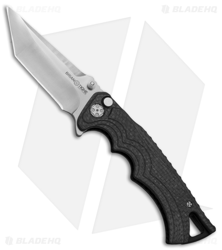 Brian Tighe & Friends Large Tighe Fighter Tanto Flipper Knife CF (3.7" SW)