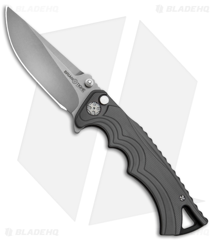 Brian Tighe & Friends Large Tighe Fighter Flipper Knife Gray (3.75" SW/BB)