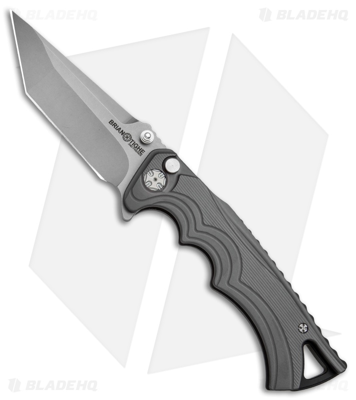 Brian Tighe & Friends Large Tighe Fighter Tanto Flipper Knife Gray (3.75" BB/SW)