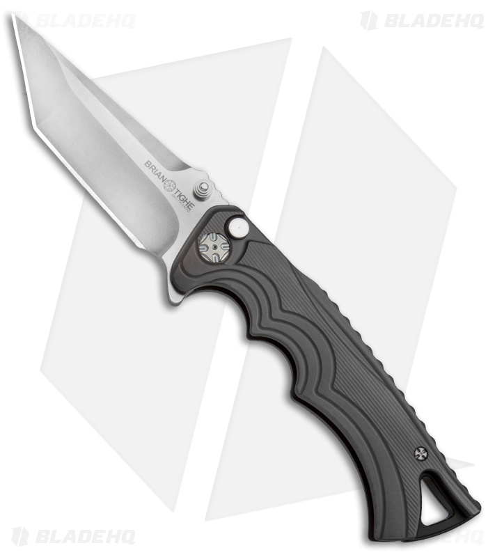 Brian Tighe & Friends Large Tighe Fighter Tanto Flipper Knife Gray (3.75" SW)