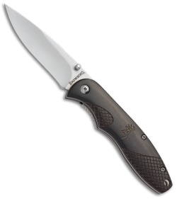 Browning Whitetail Liner Lock Knife w/ Gift Tin Black Wood (3" Satin)