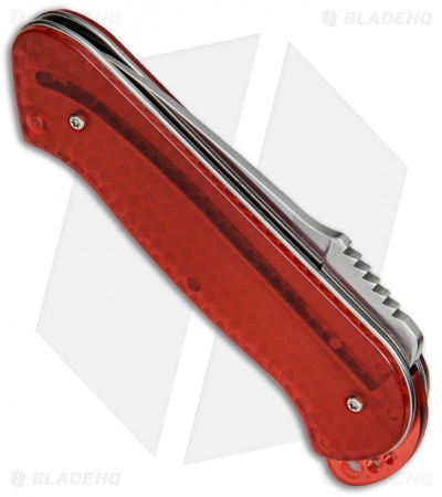 CRKT Rollock Pocket Knife Red Translucent (2.25" Polish) 5202R