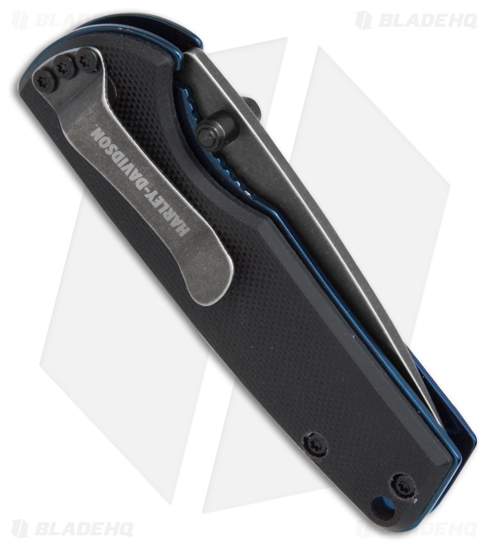 Case Cutlery Harley Davidson Liner Lock Folding Knife Black G-10 (2.5" Black SW)