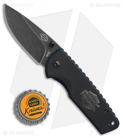 Case Cutlery Harley Davidson Liner Lock Folding Knife Black G-10 (2.5" Black SW)