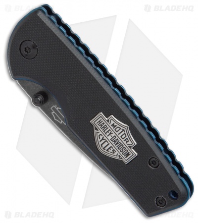 Case Cutlery Harley Davidson Liner Lock Folding Knife Black G-10 (2.5" Black SW)