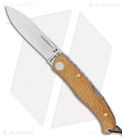 Castillo Muralla Lockback Folding Knife Wheat Brown Micarta (2.8" Satin)