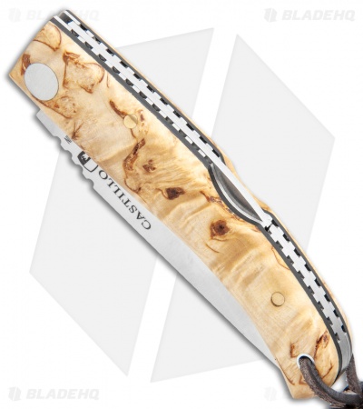 Castillo Navaja Lock Back Knife Curly Birch (Satin)
