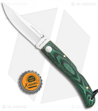 Castillo Navaja Lock Back Knife Pine Green Micarta (3" Satin)