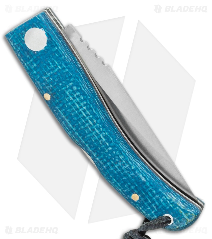 Castillo Navaja Lock Back Knife Coastal Blue Micarta (3" Satin)