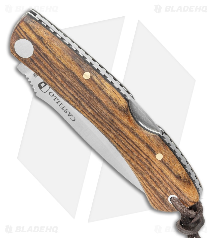 Castillo Torre Lockback Folding Knife Bocote Wood (3" Satin)