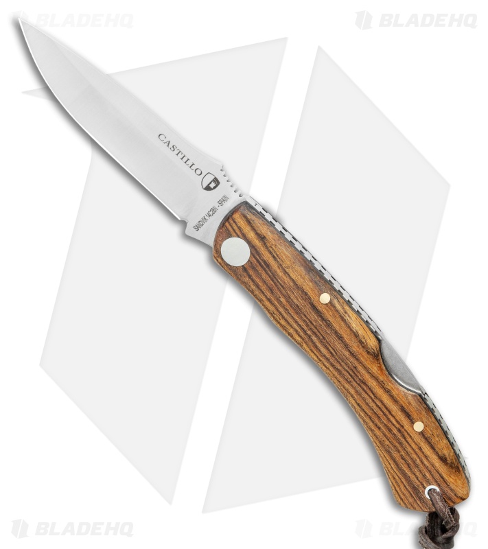 Castillo Torre Lockback Folding Knife Bocote Wood (3" Satin)