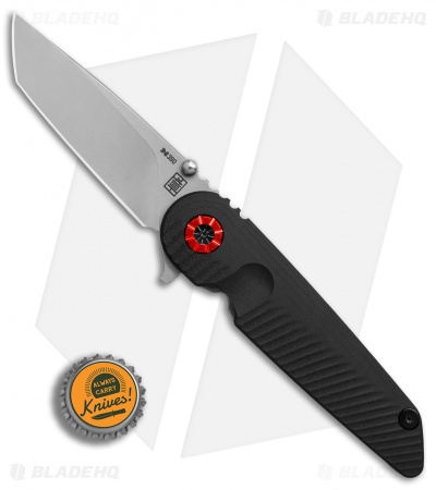 Chamberlain Design Falco Flipper Knife Black G-10 (3.6" Stonewash)