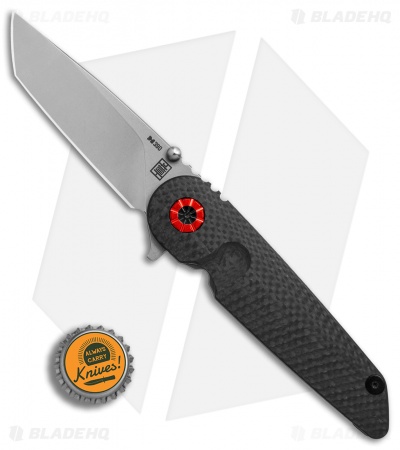 Chamberlain Design Falco Flipper Knife Carbon Fiber (3.6" Stonewash)