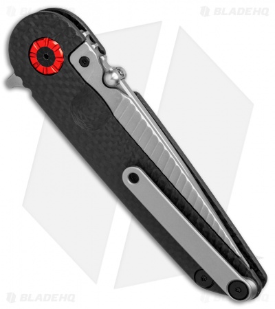Chamberlain Design Falco Flipper Knife Carbon Fiber (3.6" Stonewash)