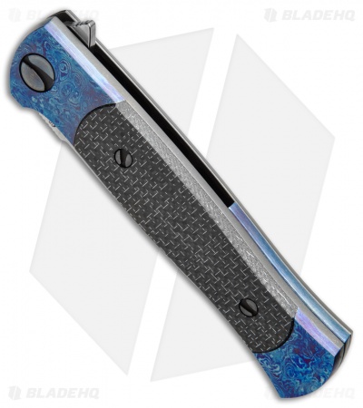 Cheburkov Paik Frame Lock Knife LS Carbon Fiber (4.25" Damasteel) 4/16