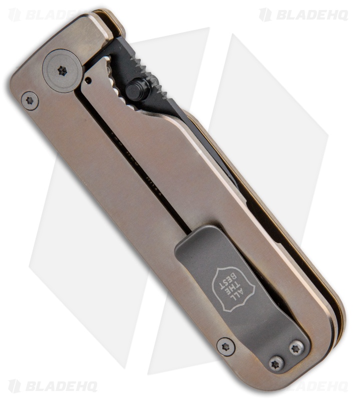 Civilware Clipper Frame Lock Knife Bronze Titanium (2.8" Black PVD)