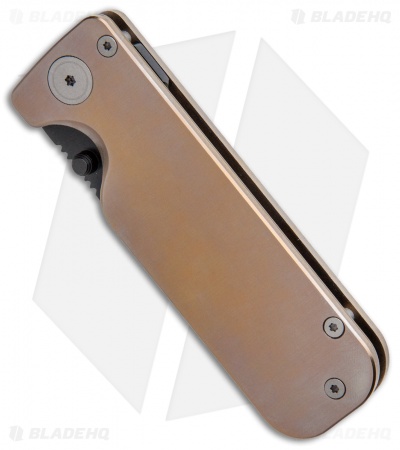 Civilware Clipper Frame Lock Knife Bronze Titanium (2.8" Black PVD)