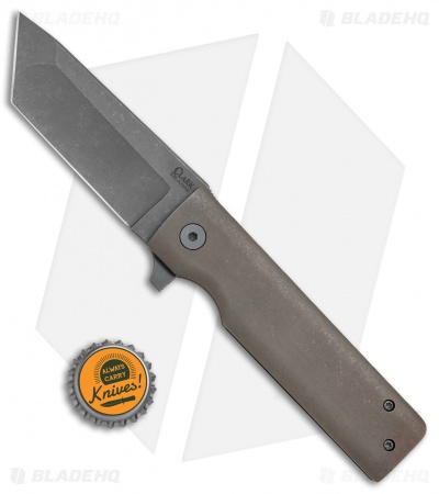 Clark Blades Grunt Custom Frame Lock Knife Bronze Ti (3.8" Satin)