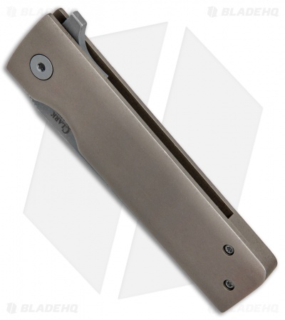 Clark Blades Grunt Custom Frame Lock Knife Bronze Ti (3.8" Satin)