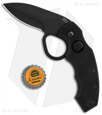Colonel Blades Self Defense Folding Knife Black G-10 (2.5" Black)