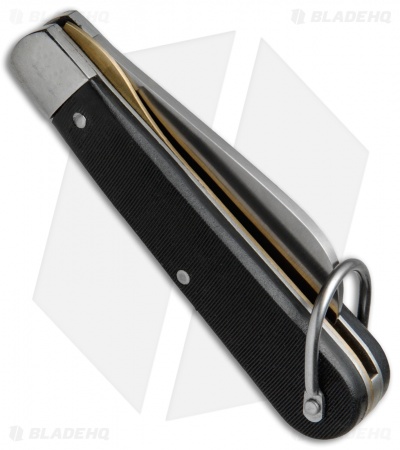 Colonial Linoleum Liner Lock Knife Black (2.625" Satin)