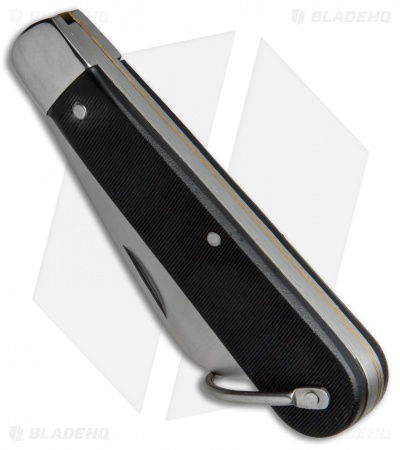 Colonial Linoleum Liner Lock Knife Black (2.625" Satin)