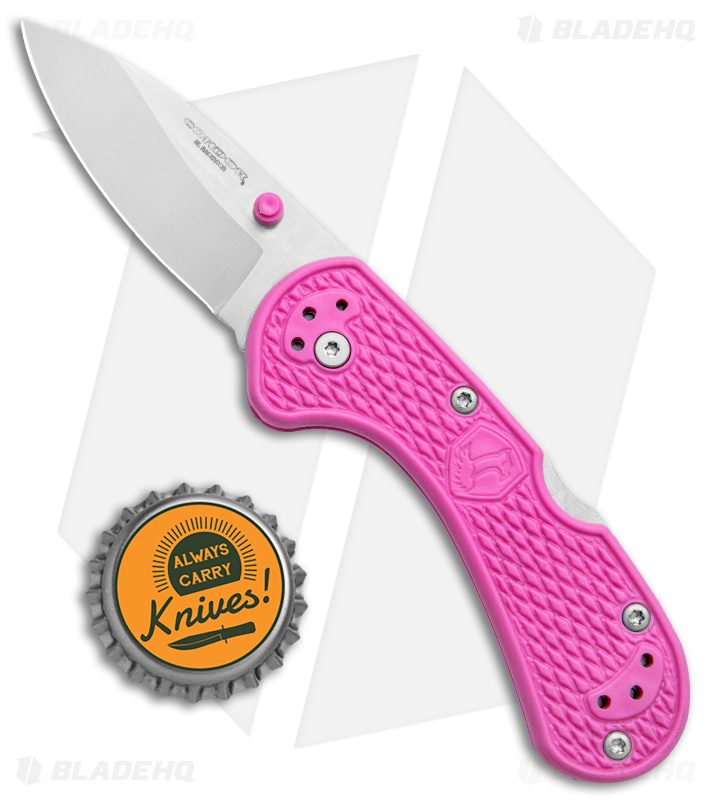 Condor Cadejo Drop Point Folding Knife Pink HIP (2.6" Satin)