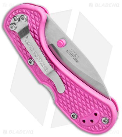 Condor Cadejo Drop Point Folding Knife Pink HIP (2.6" Satin)