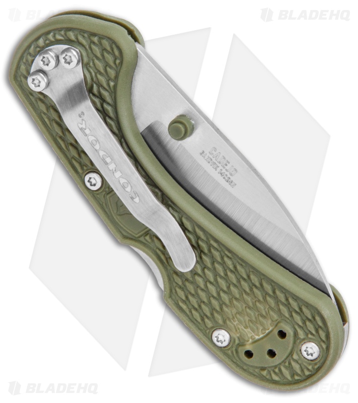 Condor Cadejo Drop Point Folding Knife OD Green Polymer (2.6" Satin)