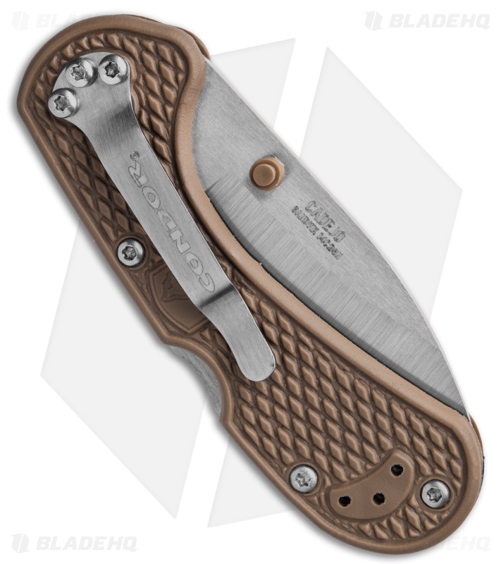 Condor Cadejo Drop Point Folding Knife Desert Tan HIP (2.6" Satin)