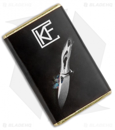 Custom Knife Factory Aich Frame Lock Knife White G-10/Ti (3.1" Black SW)