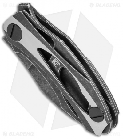 Custom Knife Factory  Decepticon-4 Flipper Knife Two-Tone Ti (3" Black SW)