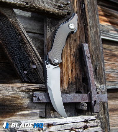 Custom Knife Factory Krokar Tail-Lock Karambit Knife Ti (4.75" Satin)