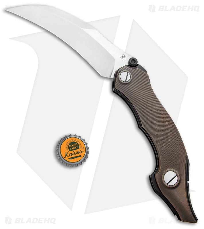Custom Knife Factory Krokar Tail-Lock Karambit Knife Ti (4.75" Satin)
