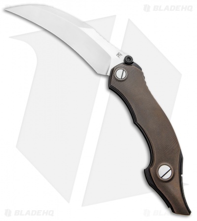 Custom Knife Factory Krokar Tail-Lock Karambit Knife Ti (4.75" Satin)