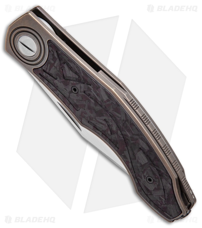 Custom Knife Factory Makosha Frame Lock Knife PIZD Carbon Fiber (3.75" Satin)