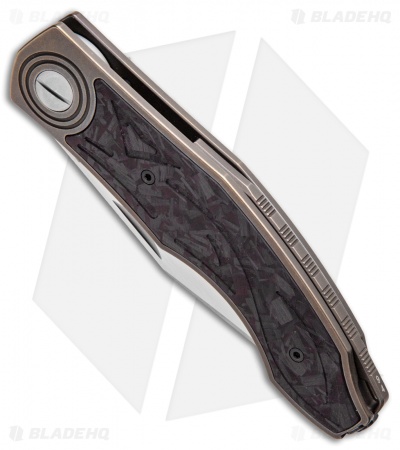 Custom Knife Factory Makosha Frame Lock Knife PIZD Carbon Fiber (3.75" Satin)