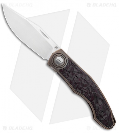 Custom Knife Factory Makosha Frame Lock Knife PIZD Carbon Fiber (3.75" Satin)