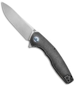 Custom Knife Factory S.S.E. Frame Lock Knife Black Titanium (3.75" Stonewash)