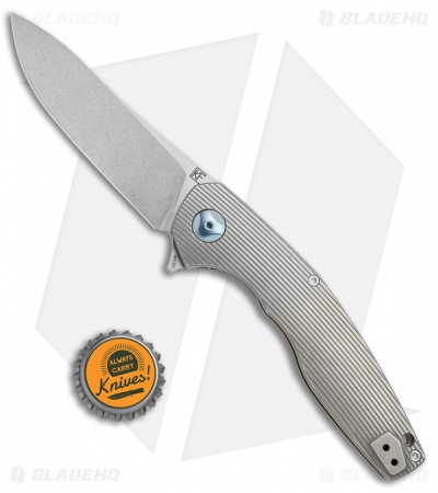 Custom Knife Factory S.S.E. Frame Lock Knife Titanium (3.75" Stonewash)