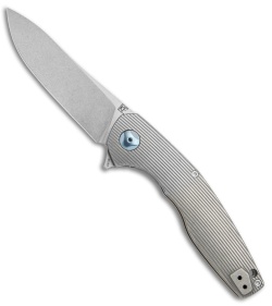 Custom Knife Factory S.S.E. Frame Lock Knife Titanium (3.75" Stonewash)