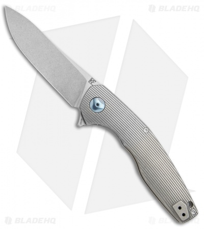Custom Knife Factory S.S.E. Frame Lock Knife Titanium (3.75" Stonewash)