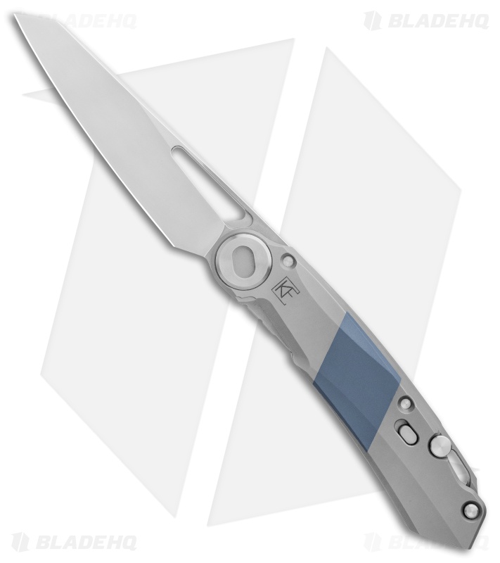 Custom Knife Factory Snecx Terra Liner Lock Knife Blue Ti (3.5" Satin)